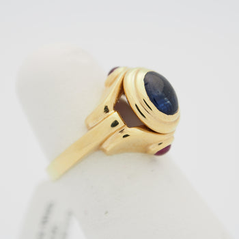 14 Kt Yellow Gold Ladies Ruby/Sapphire Ring - Jewels by  Alex