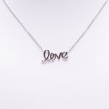 14 kt White Gold "Love" Necklace