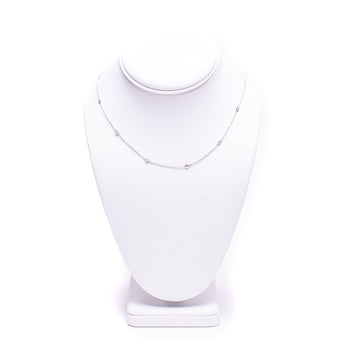 14 Kt White Gold Diamonds by the yard Necklace