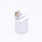 14 kt White and Yellow Gold Ladies Sapphire & Diamond Ring