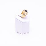 18 Kt Yellow Gold Ladies Sapphire & Diamond Ring