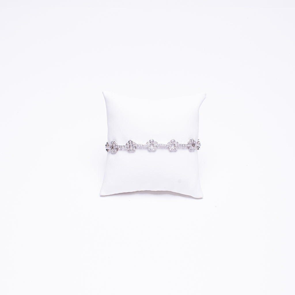 14 kt Ladies White Gold & 1.80 Ct Diamond Bracelet