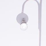 18 Kt White Gold Women's Pearl and Diamond Earrings