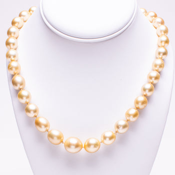 14 kt Baroque S. Sea Golden Pearl Necklace
