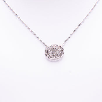 14 Kt White Gold Diamond Necklace