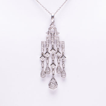 18 Kt White Gold Diamond Necklace
