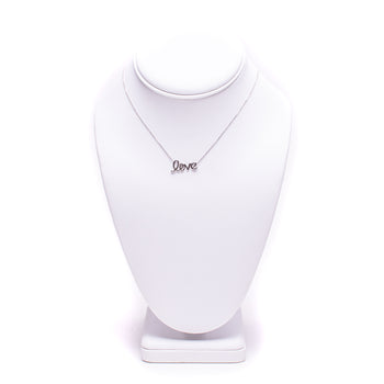 14 kt White Gold "Love" Necklace