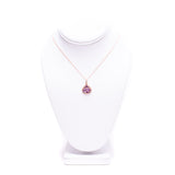 14 Kt Rose Gold Amethyst and Natural Diamond Necklace
