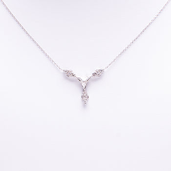 14 Kt White Gold and Diamond hand crafted Necklace