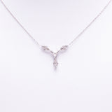 14 Kt White Gold and Diamond hand crafted Necklace