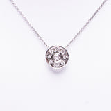 14 Kt White Gold Hand Crafted Diamond Necklace