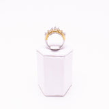 18 Kt Tri Color Gold Ladies Diamond Ring