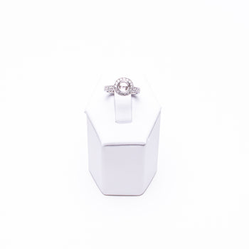 14 Kt White Gold Ladies Diamond Engagement Ring